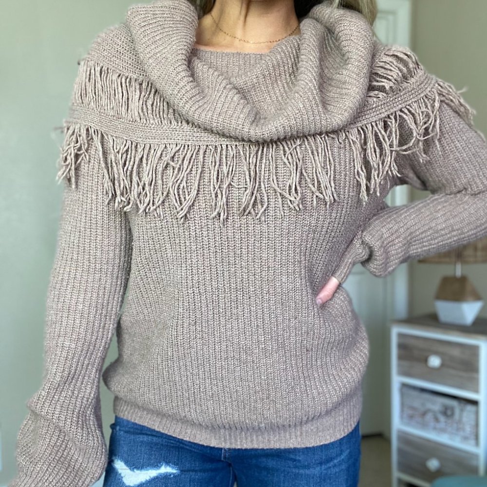 Oh My Fringe Brown Sweater